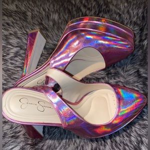 Pink Sling Back Pumps 9